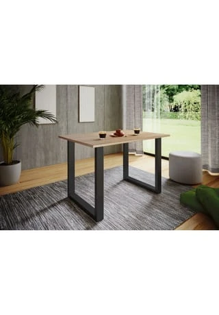 VCM. - My Home Premium Holz Esstisch Küchentisch Speisetisch Tisch Xona U Schwarz 4 VCM. - My Home Premium Holz Esstisch Küchentisch Speisetisch Tisch Xona U Schwarz – Bild 2