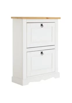 IDIMEX Schuhkipper Mit 2 Klappen Im Mexiko Stil TEQUILA Weiß/braun -WOHN-ESSZIMMER Verkäufe unnamed file 1003