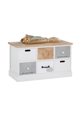 CARO-Möbel Sitzbank Mit 6 Schubkästen In Weiß SALVA Weiß 3 CARO-Möbel Sitzbank Mit 6 Schubkästen In Weiß SALVA Weiß