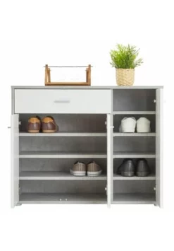 CARO-Möbel Schuhschrank 1 Schublade, 3 Türen DEUSTO Betonoptik/weiß 11 CARO-Möbel Schuhschrank 1 Schublade, 3 Türen DEUSTO Betonoptik/weiß -WOHN-ESSZIMMER Verkäufe unnamed file 1058