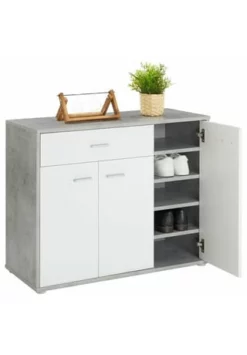 CARO-Möbel Schuhschrank 1 Schublade, 3 Türen DEUSTO Betonoptik/weiß 12 CARO-Möbel Schuhschrank 1 Schublade, 3 Türen DEUSTO Betonoptik/weiß -WOHN-ESSZIMMER Verkäufe unnamed file 1059