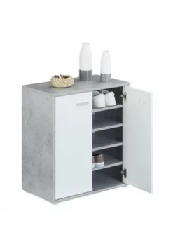 CARO-Möbel Schuhschrank 2 Türen In Verschiedenen Farben LENNIS Betonoptik/ Weiß 11 CARO-Möbel Schuhschrank 2 Türen In Verschiedenen Farben LENNIS Betonoptik/ Weiß -WOHN-ESSZIMMER Verkäufe unnamed file 1064