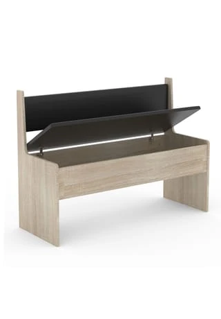 VCM. - My Home Holz Eckbank Sitzbank Bank Mit Truhe Esal Breite 110 Cm Sonoma-Eiche 4 VCM. - My Home Holz Eckbank Sitzbank Bank Mit Truhe Esal Breite 110 Cm Sonoma-Eiche – Bild 2