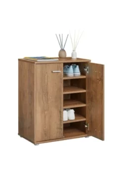 CARO-Möbel Schuhschrank 2 Türen In Verschiedenen Farben LENNIS Eiche Dunkelbraun -WOHN-ESSZIMMER Verkäufe unnamed file 1075