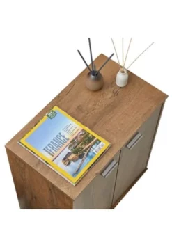 CARO-Möbel Schuhschrank 2 Türen In Verschiedenen Farben LENNIS Eiche Dunkelbraun -WOHN-ESSZIMMER Verkäufe unnamed file 1077