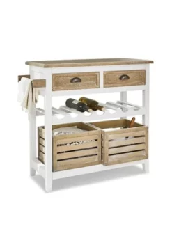 LOBERON Konsole Longbridge Antikweiß/braun Antikweiß/ Braun