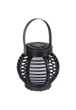 Näve Leuchten LED Solar-Tischdeko "Rattan-Flamme" H:15cm