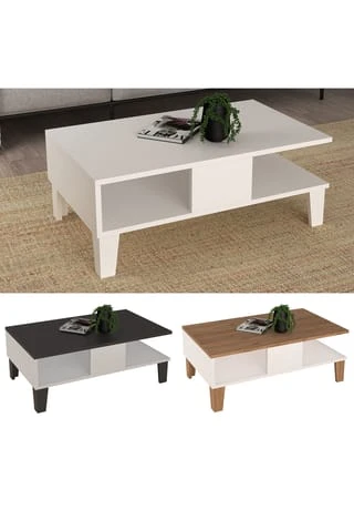 VCM. - My Home Holz Sofatisch Hoch Couchtisch Wohnzimmertisch Beistelltisch Ablage Dolda Weiß 4 VCM. - My Home Holz Sofatisch Hoch Couchtisch Wohnzimmertisch Beistelltisch Ablage Dolda Weiß – Bild 2