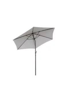 BUTLERS® SIESTA Sonnenschirm Mit Kurbel Ø180cm Hellgrau