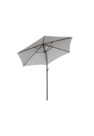 BUTLERS® SIESTA Sonnenschirm Mit Kurbel Ø180cm Hellgrau 3 BUTLERS® SIESTA Sonnenschirm Mit Kurbel Ø180cm Hellgrau