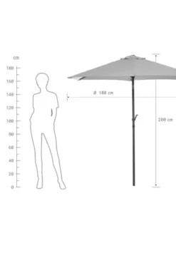 BUTLERS® SIESTA Sonnenschirm Mit Kurbel Ø180cm Hellgrau 15 BUTLERS® SIESTA Sonnenschirm Mit Kurbel Ø180cm Hellgrau -WOHN-ESSZIMMER Verkäufe unnamed file 1193