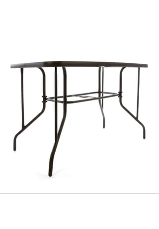 VCM. Bistrotisch Gartentisch Balkontisch - Rahmen Braun - 110 Cm Eckig Mit Glasplatte Braun 4 VCM. Bistrotisch Gartentisch Balkontisch - Rahmen Braun - 110 Cm Eckig Mit Glasplatte Braun – Bild 2