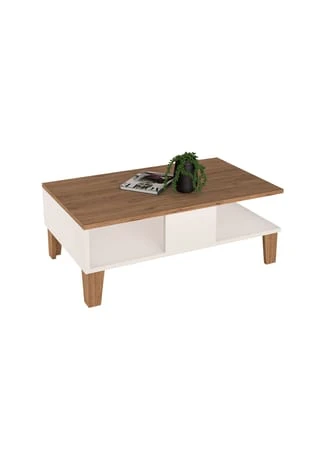 VCM. - My Home Holz Sofatisch Hoch Couchtisch Wohnzimmertisch Beistelltisch Ablage Dolda Weiß / Honig-Eiche 3 VCM. - My Home Holz Sofatisch Hoch Couchtisch Wohnzimmertisch Beistelltisch Ablage Dolda Weiß / Honig-Eiche