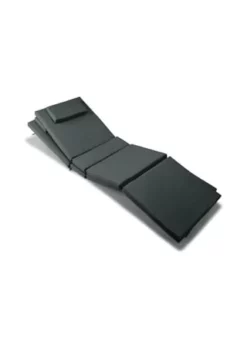 VCM. 2x Liegenauflage Polster Für Gartenliege Kopfkissen Anthrazit Anthrazit