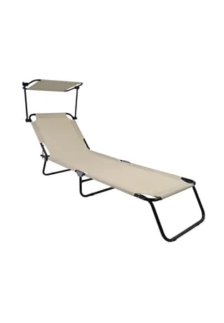 VCM. Gartenliege Liege Sonnenliege Liegestuhl Faltbar Klappbar Balkonliege Dach Creme 3 VCM. Gartenliege Liege Sonnenliege Liegestuhl Faltbar Klappbar Balkonliege Dach Creme