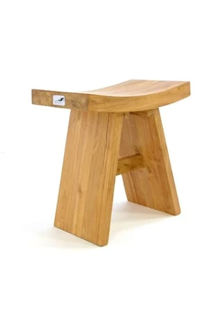 VCM. Hocker Behandeltem Teakholz Sitzhocker Holzhocker Massiv Höhe 47cm Braun 4 VCM. Hocker Behandeltem Teakholz Sitzhocker Holzhocker Massiv Höhe 47cm Braun – Bild 2