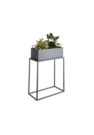 BUTLERS® PLANTA Pflanzkasten Mit Gestell B 45 X T 21cm Grau 5 BUTLERS® PLANTA Pflanzkasten Mit Gestell B 45 X T 21cm Grau – Bild 3