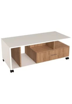 VCM. - My Home Holz Beistelltisch Couchtisch Sofatisch Wohnzimmertisch Rollen Schublade Silus Weiß / Honig-Eiche 7 VCM. - My Home Holz Beistelltisch Couchtisch Sofatisch Wohnzimmertisch Rollen Schublade Silus Weiß / Honig-Eiche -WOHN-ESSZIMMER Verkäufe unnamed file 135