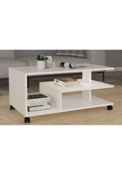 VCM. - My Home Holz Beistelltisch Couchtisch Sofatisch Wohnzimmertisch Rollen Rollbar Ralus Weiß -WOHN-ESSZIMMER Verkäufe unnamed file 141