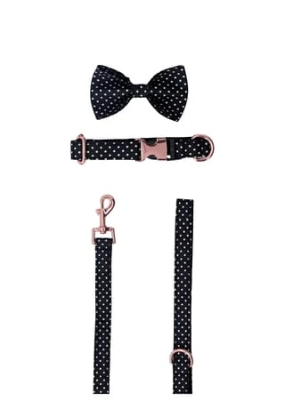 SIX Hunde-Halsband Mit Schleife Und Leine 6 SIX Hunde-Halsband Mit Schleife Und Leine – Bild 4