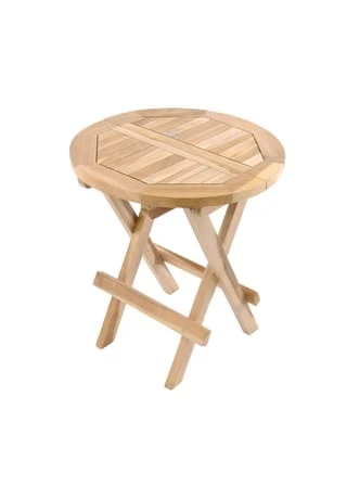 VCM. Beistelltisch Blumen Hocker Tisch Klappbar Teakholz Unbehandelt Ø40 Braun 3 VCM. Beistelltisch Blumen Hocker Tisch Klappbar Teakholz Unbehandelt Ø40 Braun
