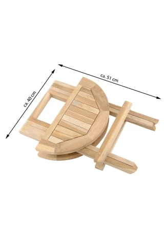 VCM. Beistelltisch Blumen Hocker Tisch Klappbar Teakholz Unbehandelt Ø40 Braun 7 VCM. Beistelltisch Blumen Hocker Tisch Klappbar Teakholz Unbehandelt Ø40 Braun – Bild 5