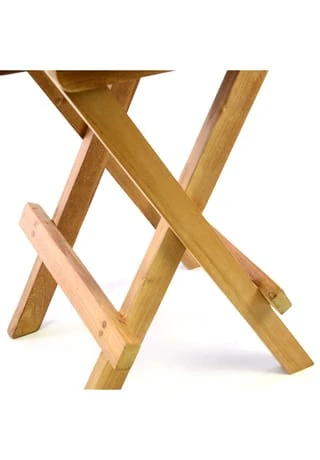 VCM. Beistelltisch Blumen Hocker Tisch Klappbar Teak Holz H 46cm Ø 40cm Braun 5 VCM. Beistelltisch Blumen Hocker Tisch Klappbar Teak Holz H 46cm Ø 40cm Braun – Bild 3