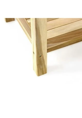 VCM. Beistelltisch Blumenhocker Balkon Terrasse Teak-Holz Natur 50x50cm Braun 5 VCM. Beistelltisch Blumenhocker Balkon Terrasse Teak-Holz Natur 50x50cm Braun – Bild 3