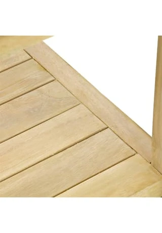 VCM. Beistelltisch Blumenhocker Balkon Terrasse Teak-Holz Natur 50x50cm Braun 6 VCM. Beistelltisch Blumenhocker Balkon Terrasse Teak-Holz Natur 50x50cm Braun – Bild 4