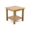 VCM. Beistelltisch Blumenhocker Teakholz Behandelt Balkon Terrasse 50x50cm Braun