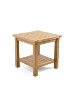 VCM. Beistelltisch Blumenhocker Teakholz Behandelt Balkon Terrasse 50x50cm Braun