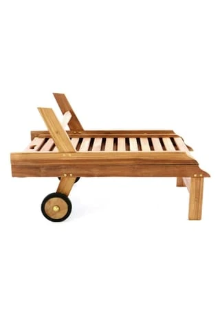 VCM. Sonnenliege Gartenliege Liegestuhl Teakholz Klappbar Behandelt Braun 4 VCM. Sonnenliege Gartenliege Liegestuhl Teakholz Klappbar Behandelt Braun – Bild 2