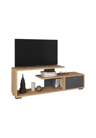 VCM. - My Media Holz TV Lowboard Fernsehschrank Konsole Fernsehtisch Fernseh Schublade Mazusa Honig-Eiche / Anthrazit 3 VCM. - My Media Holz TV Lowboard Fernsehschrank Konsole Fernsehtisch Fernseh Schublade Mazusa Honig-Eiche / Anthrazit