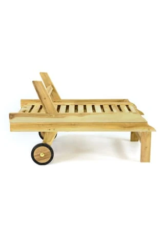 VCM. Sonnenliege Gartenliege Liegestuhl Teakholz Klappbar Natur 200x57cm Braun 5 VCM. Sonnenliege Gartenliege Liegestuhl Teakholz Klappbar Natur 200x57cm Braun – Bild 3