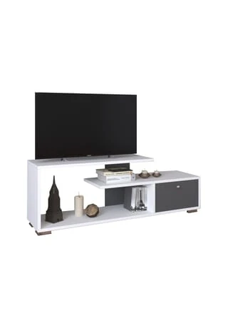 VCM. - My Media Holz TV Lowboard Fernsehschrank Konsole Fernsehtisch Fernseh Schublade Mazusa Weiß / Anthrazit 3 VCM. - My Media Holz TV Lowboard Fernsehschrank Konsole Fernsehtisch Fernseh Schublade Mazusa Weiß / Anthrazit