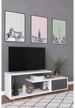 VCM. - My Media Holz TV Lowboard Fernsehschrank Konsole Fernsehtisch Fernseh Schublade Mazusa Weiß / Anthrazit 8 VCM. - My Media Holz TV Lowboard Fernsehschrank Konsole Fernsehtisch Fernseh Schublade Mazusa Weiß / Anthrazit -WOHN-ESSZIMMER Verkäufe unnamed file 175