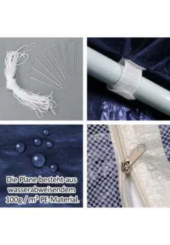 VCM. Pavillon Partyzelt 3x3m Blau Weiß Wasserdicht 4 Seitenteile Gartenzelt Eventzelt 14 VCM. Pavillon Partyzelt 3x3m Blau Weiß Wasserdicht 4 Seitenteile Gartenzelt Eventzelt -WOHN-ESSZIMMER Verkäufe unnamed file 1753