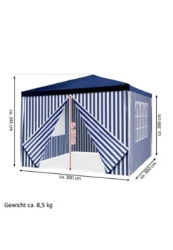 VCM. Pavillon Partyzelt 3x3m Blau Weiß Wasserdicht 4 Seitenteile Gartenzelt Eventzelt 15 VCM. Pavillon Partyzelt 3x3m Blau Weiß Wasserdicht 4 Seitenteile Gartenzelt Eventzelt -WOHN-ESSZIMMER Verkäufe unnamed file 1754