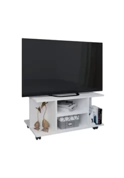 VCM. - My Media Holz TV Lowboard Rollen Fernsehschrank Tisch Konsole Rollbar Möbel Fernsehtisch Findalo Weiß