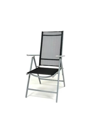 VCM. Klappstuhl Aluminium Komfortbreite Gartenstuhl Textilene Schwarz Rahmen Grau Schwarz 3 VCM. Klappstuhl Aluminium Komfortbreite Gartenstuhl Textilene Schwarz Rahmen Grau Schwarz