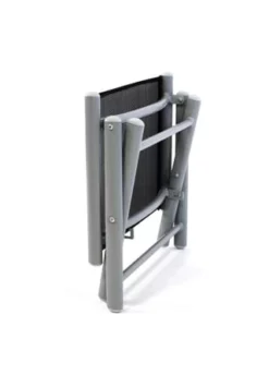 VCM. Klappbarer Alu Hocker Sitzhocker Rahmen Hellgrau Textilene Schwarz Klapphocker Schwarz -WOHN-ESSZIMMER Verkäufe unnamed file 1826