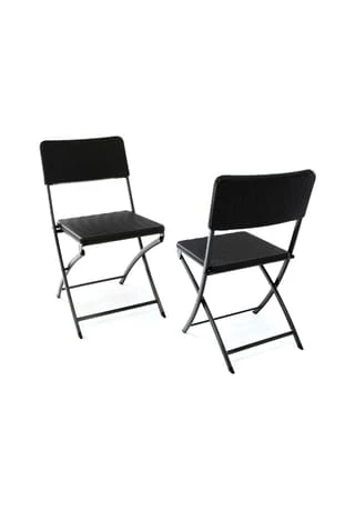 VCM. 3er Set Garnitur Tischset Mit 2 Stühlen Balkonset Rattan-Optik Schwarz Bistroset Schwarz 9 VCM. 3er Set Garnitur Tischset Mit 2 Stühlen Balkonset Rattan-Optik Schwarz Bistroset Schwarz – Bild 7