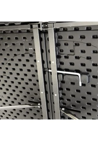 VCM. Partytisch Klapptisch Gartentisch Rattan-Optik 180 X 75 Cm Schwarz Tragegriff Schwarz 8 VCM. Partytisch Klapptisch Gartentisch Rattan-Optik 180 X 75 Cm Schwarz Tragegriff Schwarz – Bild 6