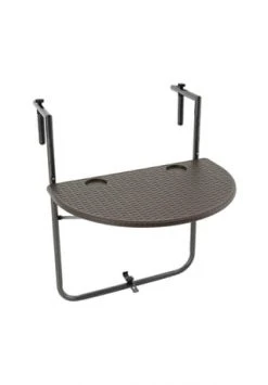 VCM. Balkonhängetisch Balkontisch Wandklapptisch Hängetisch Stabil 59 X40 Cm Braun Braun
