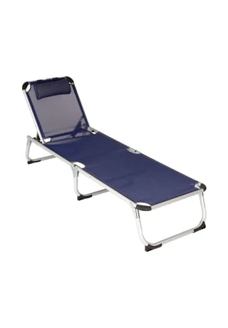 VCM. Gartenliege Sonnenliege Blau Mit Kissen 187x57x30 Cm Alu Klappbar Blau 3 VCM. Gartenliege Sonnenliege Blau Mit Kissen 187x57x30 Cm Alu Klappbar Blau