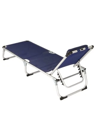 VCM. Gartenliege Sonnenliege Blau Mit Kissen 187x57x30 Cm Alu Klappbar Blau 4 VCM. Gartenliege Sonnenliege Blau Mit Kissen 187x57x30 Cm Alu Klappbar Blau – Bild 2