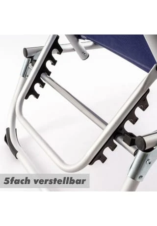 VCM. Gartenliege Sonnenliege Blau Mit Kissen 187x57x30 Cm Alu Klappbar Blau 8 VCM. Gartenliege Sonnenliege Blau Mit Kissen 187x57x30 Cm Alu Klappbar Blau – Bild 6