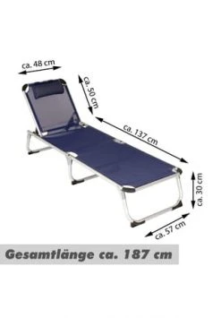 VCM. Gartenliege Sonnenliege Blau Mit Kissen 187x57x30 Cm Alu Klappbar Blau 15 VCM. Gartenliege Sonnenliege Blau Mit Kissen 187x57x30 Cm Alu Klappbar Blau -WOHN-ESSZIMMER Verkäufe unnamed file 1931