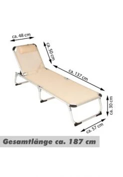 VCM. Gartenliege Sonnenliege Beige Kissen 187x57x30cm Liege Alu Klappbar Beige 15 VCM. Gartenliege Sonnenliege Beige Kissen 187x57x30cm Liege Alu Klappbar Beige -WOHN-ESSZIMMER Verkäufe unnamed file 1938