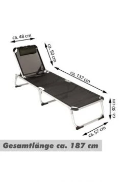 VCM. Gartenliege Sonnenliege Schwarz Kissen 187x57x30cm Liege Klappbar Schwarz 15 VCM. Gartenliege Sonnenliege Schwarz Kissen 187x57x30cm Liege Klappbar Schwarz -WOHN-ESSZIMMER Verkäufe unnamed file 1945